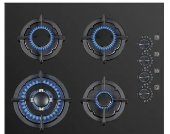 Ჩასაშენებელი ქურა EBG-6400Ttb Black თბილისი