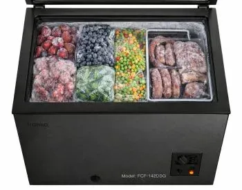 Საყინულე მაცივარი Franko FCF-142Dsg გამოიყენება როგორც ჰორიზონტალური საყინულე და გთავაზობთ 137 ლიტრი თბილისი