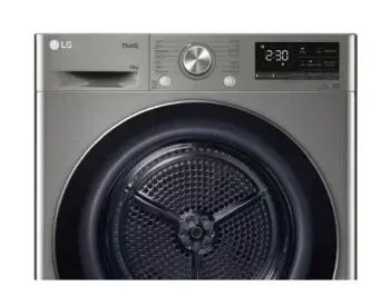 LG's silver washer dryer boasts an energy efficiency class Tbilisi