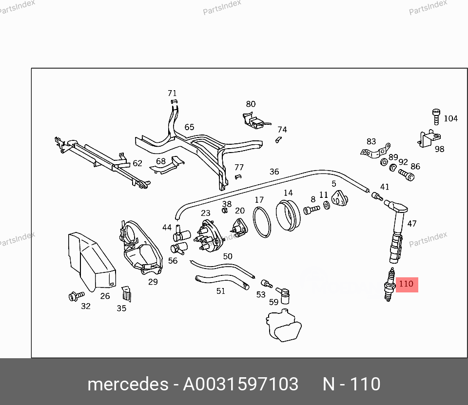 Mercedes-Benz-ის სანთელი A 003 159 71 03 თბილისი - photo 1