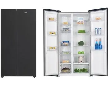 Franko FS-529Nfdib is a new, elegant black Side-BY-Side refrigerator Tbilisi