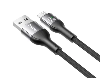 Trusmi 2.4A USB-A TO L LED Aluminum Alloy Braided Cable Blac თბილისი