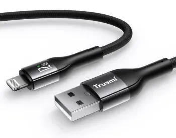 Trusmi 2.4A USB-A TO L LED Aluminum Alloy Braided Cable Blac თბილისი