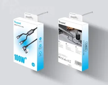Trusmi Type-C+C TO C+L PVC+Aluminum Alloy Braided Cable Blac თბილისი - photo 2