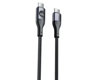 Კაბელი Trusmi 60W C TO C Digital Fast Charging Braided Cable Black თბილისი