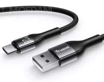 Კაბელი გადამყვანი Trusmi 3A USB-A TO C LED Aluminum Alloy Braided Cable Black თბილისი - photo 2