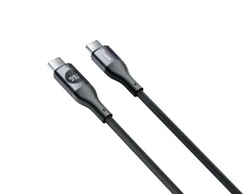 Მობილურის კაბელი გადამყვანი Trusmi 100W C TO C Digital Fast Charging Braided Cable Black თბილისი