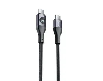 Მობილურის კაბელი გადამყვანი Trusmi 100W C TO C Digital Fast Charging Braided Cable Black თბილისი