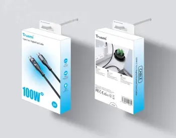 Მობილურის კაბელი გადამყვანი Trusmi 100W C TO C Digital Fast Charging Braided Cable Black თბილისი - photo 3
