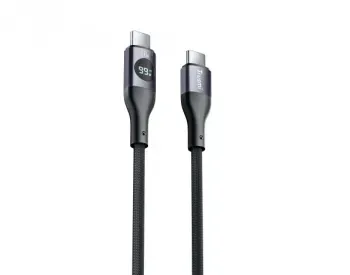 Მობილურის კაბელი გადამყვანი Trusmi 100W C TO C Digital Fast Charging Braided Cable Black თბილისი - photo 2