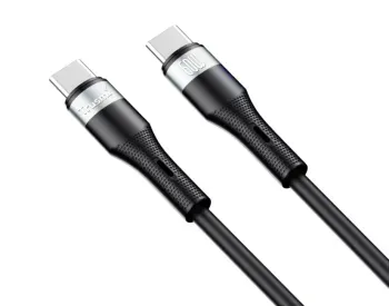 Trusmi 60W C to C Silicone Cable Black 2M Ca34-02 თბილისი