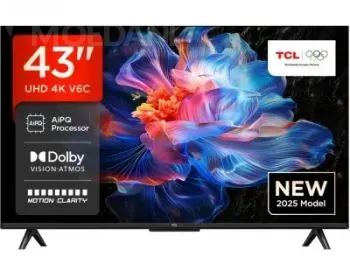 TCL 43V6C Black იყიდება ახალი საწყობიდან თბილისი - photo 1