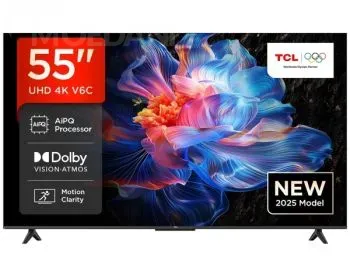 TCL 55V6C Black არის 55"-ინჩიანი (140 სმ) 4K LED ტელევიზორი, თბილისი - photo 1
