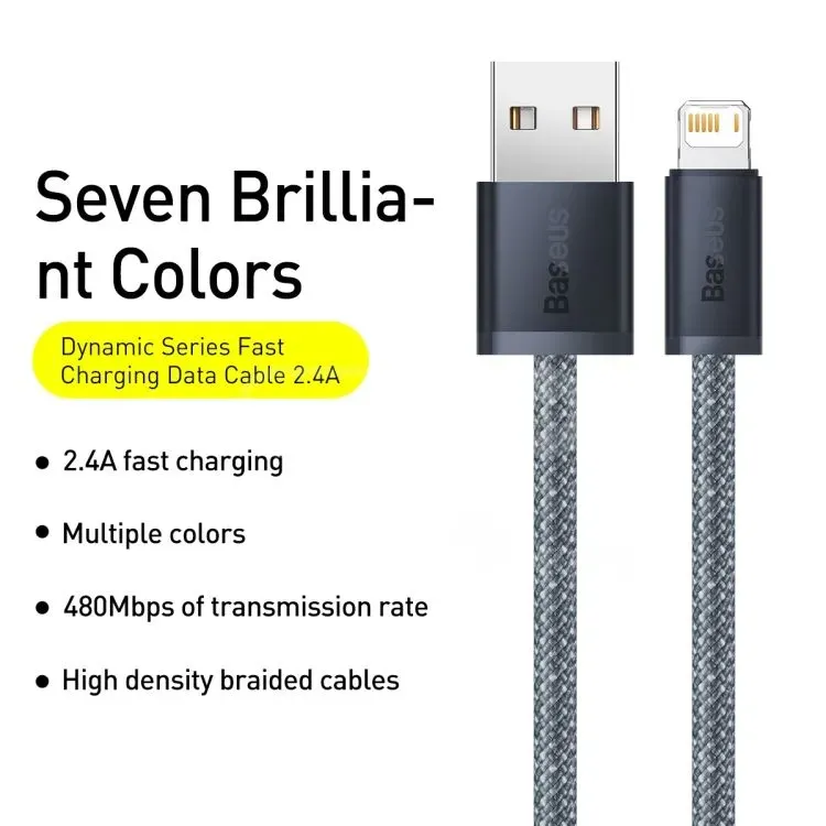 Მობილურის კაბელი გადამყვანი Baseus Dynamic Series Fast Charging Data Cable USB to iP 2.4 თბილისი - photo 3