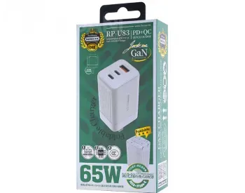Მობილურის დამტენი ბლოკი Remax Dongfeng 65W PD+QC GaN Fast Charging Desktop Travel Ad თბილისი - photo 2