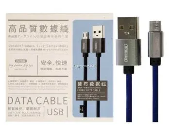 Მობილურის კაბელი Remax Fabric Data Cable for Micro USB RC-091M Blue თბილისი