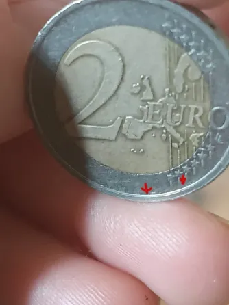 Იყიდება ქარხნული წუნის მქონე მონეტა(mint error coin)-2 ევრო თბილისი