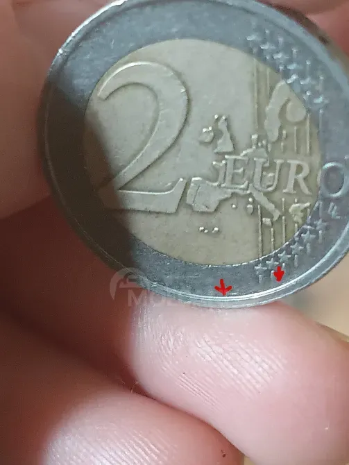Იყიდება ქარხნული წუნის მქონე მონეტა(mint error coin)-2 ევრო თბილისი - photo 2