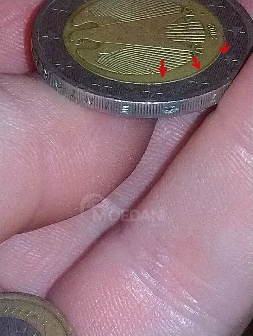 Იყიდება ქარხნული წუნის მქონე მონეტა (mint error coin) -2ევრო თბილისი - photo 3