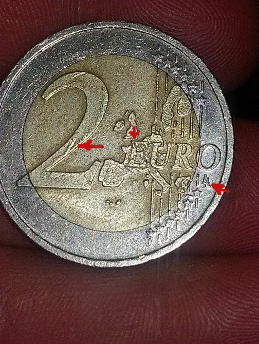 Იყიდება ქარხნული წუნის მქონე მონეტა (mint error coin) -2ევრო თბილისი - photo 5