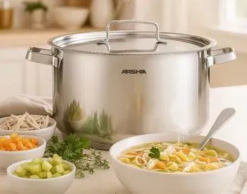 Arshia Cookware Ss768-3668 9.5ლ უჟანგავი ფოლადის ქვაბი თბილისი