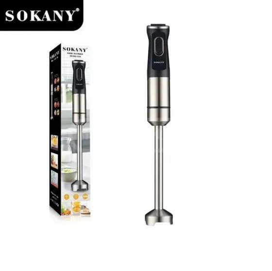 Ტექნიკის მაღაზია Elitcompany გთავაზობთ Sokany -ს ხელის ბლენდერს, რომელსაც აქვს უჟანგავი მეტალის ღერძ თბილისი
