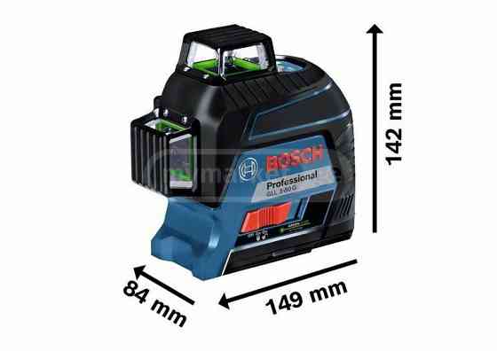 BOSCH GLL 3-80 G 3D ლაზერი მწვანე სხივით თბილისი