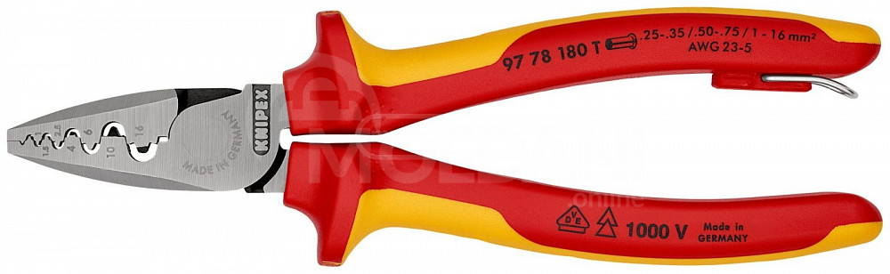 Кнопка KNIPEX пресс 1-16мм 1000В Тбилиси - изображение 1