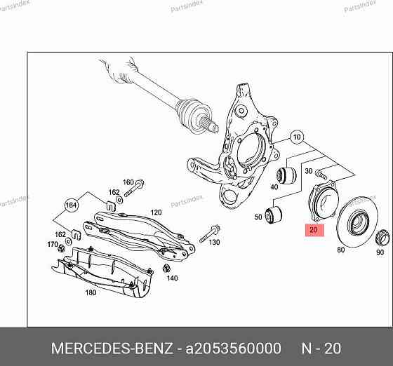 Подшипник ступицы колеса Mercedes-Benz A2053560000 Тбилиси
