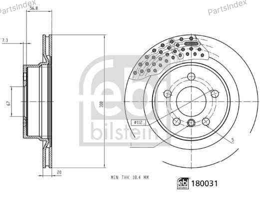 Диск тормозной Febi bilstein 180031 Тбилиси