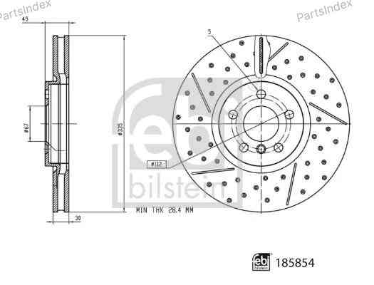 Диск тормозной Febi bilstein 185854 Тбилиси