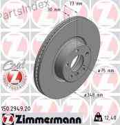 Brake Disc Zimmermann 150.2949.20 Tbilisi