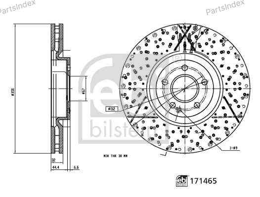 Диск тормозной Febi bilstein 171465 Тбилиси