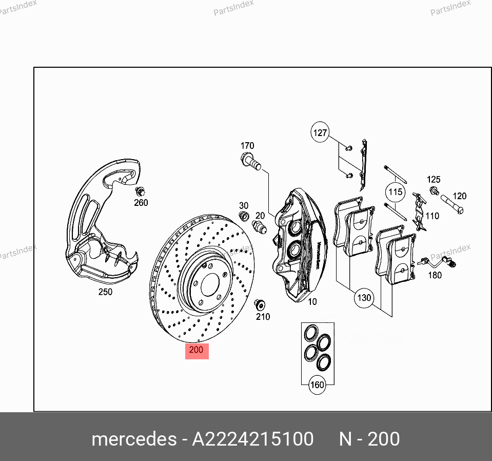 სამუხრუჭე დისკები ( oporni diski ) Mercedes-Benz A 222 421 51 00 თბილისი - photo 3