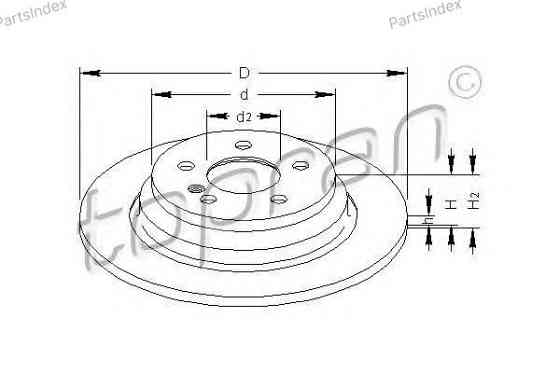 Brake Disc HANS PRIES 407 769 Tbilisi