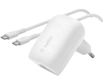 Კაბელი და ადაპტერი Belkin Wall Charger 30W USB-C PD PPS, 1M თბილისი