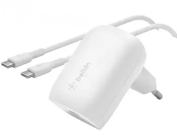 Კაბელი და ადაპტერი Belkin Wall Charger 30W USB-C PD PPS, 1M თბილისი - photo 1