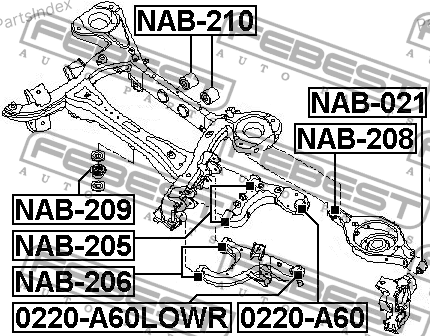 Опора шаровая подвески Febest 0220A60 Тбилиси