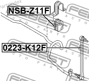 Втулка стабилизатора Febest NSBZ11F Тбилиси