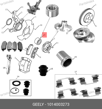 Wheel Hub Bearing Geely 1014003273 Tbilisi