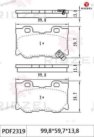 Disc Brake Pads Ridzel PDF2319 Tbilisi