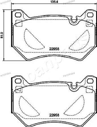 Колодки тормозные дисковые Japan Parts Group PA0962AF Тбилиси