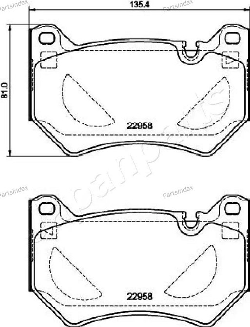 სამუხრუჭე  ხუნდები  ( hundebi ) Japan Parts Group PA0962AF თბილისი - photo 2