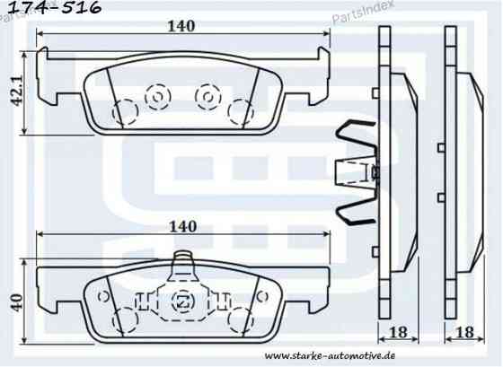 Disc Brake Pads Starke 174516 Tbilisi