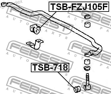 Втулка стабилизатора Febest TSB-FZJ105F Тбилиси