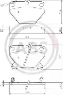 Колодки тормозные дисковые A.B.S. 37136 Тбилиси