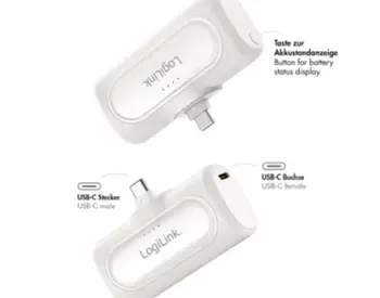 Პორტატული დამტენი Logilink Pa0349W 5000 mAh 2xUSB-C Quick Ch თბილისი