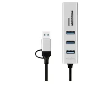 USB ჰაბი Logilink Ua0445 USB 3.0 Hub 3xUSB-A SD/microSD Slot თბილისი