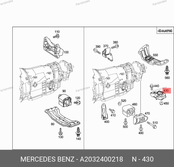გადაცემათა კოლოფის ბალიში Mercedes-Benz A 203 240 02 18 თბილისი
