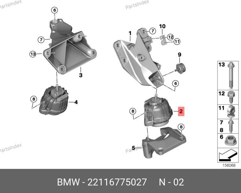 ძრავის ბალიში (პადმატორნი) BMW 22 11 6 775 027 თბილისი - photo 1